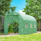 Outsunny Walk-in Tunnel Greenhouse with Roll Up Door -  11.5' x 6.6' x 6.6'- Idea for extended plants' growing season and protect from extreme weather  