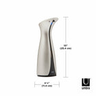 Umbra Otto Automatic Soap and Hand Sanitizer Pump - 8.5oz (250ml) - Nickel-Soap/Sanitizer Dispenser Colour: Nickel