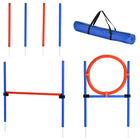 PawHut Dog Pet Agility Training Kit with High Jump, Weave Pole and Ring-Long sturdy spikes to secure into the ground 