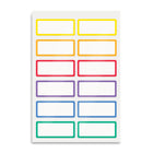 Avery 40706 No-Iron Fabric Name Labels - 3/4" x 1-3/4" - Rainbow Border - 24 Pack-Permanent adhesive sticks and stays