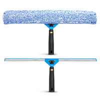 Gritt Commercial Swivel Window Washing Kit - 18" Squeegee - 18" Washer - 2 Pack-Thoroughly but gently washes windows