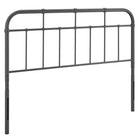 Modway Alessia Metal Twin Headboard - Grey-Metal Twin Headboard