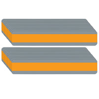 Ashley Productions Double Wide Sentence Strip Reading Guide - 1-1/4" x 7-1/4" - Orange - 24 Pack-Easily track print through transparent tinted window