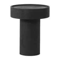 Zuo Watson Side Table - Black-Painted Mango Wood round shape tabletop