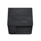 Manhattan Comfort Horizon 21.7" Modern Nightstand - Charcoal Grey-17.7" L x 21.7" W x 19.9" H