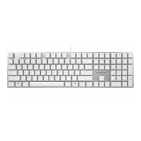 Cherry KC 200 MX Wired Mechanical Keyboard - White and Silver-Modern design Bronze-colored metal plate, minimalistic dimensions and sculpted keycaps