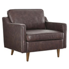 Modway Impart Genuine Leather Armchair - Brown-Modern Armchair