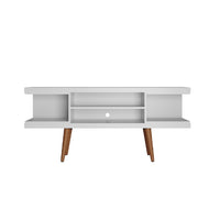 Manhattan Comfort Utopia 53.14" Modern TV Stand - White Matte-Mid-Century Modern Free Standing TV Stand for Living Room and Bedroom use
