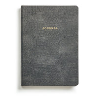 Eccolo Flexi Cover Journal - 6" x 8" - Lined - 128 Sheets - Croc Print-6" x 8"