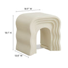 Modway Jorin Squiggle Side Table - Ivory-Solid Magnesium Oxide Molding