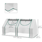 Outsunny 6' x 3' x 3' Portable Mini Greenhouse- The greenhouse tent shields crops from cold, frost, and hail in winter while promoting growth in spring and summer
 