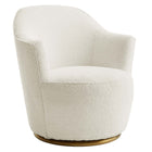 Modway Nora Boucle Upholstered Swivel Chair - White-Swivel Accent Chair