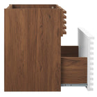 Modway Render 18" Wall-Mount Bathroom Vanity Cabinet - White/Walnut-Sink Basin and Fixtures Not Included