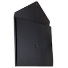 JAM Paper Kraft Button and String Tie Portfolio Jumbo - 12 1/2 x 16 1/2 x 1/2 - Black Recycled-This simple, reliable portfolio is the perfect way to carry all your files, paperwork, notebooks, and art projects