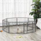 PawHut Heavy Duty 16-Panel Metal Dog Playpen for Indoor & Outdoor - 23.5" H-16-panel can be set up in a rectangle