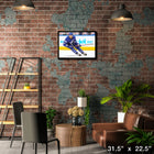 Auston Matthews Toronto Maple Leafs Skating - Framed Canvas - 31" x 22"-Officially licensed by the NHL and NHLPA