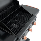 Kenmore 3 Burner Pedestal Gas Grill - Black/Copper-Porcelain Coated Wire Warming Rack.