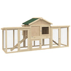 PawHut 37" H Large Wooden Chicken Coop with Nesting Box and Run Ramp - Natural-Wood and wire mesh construction for safety and ventilation 
