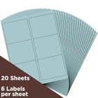 JAM Paper Mailing Address Labels, 3 1/3 x 4, Baby Blue, 2 sets of 120 (4052898g)-Size: 4" x 3 1/3"