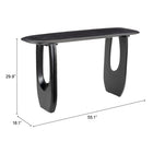 Zuo Arasan Console Table - Black-18.1" L x 55.1" W x 29.9" H