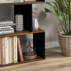 HOMCOM 5-Tier Bookshelf for Living Room, Study Room, Home Office - Rustic Brown-Material: Particle Board