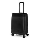 Bugatti Nashville 25.6" Hardside Check-in Luggage - Black-Telescopic trolley handle