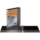 QuickFit View Binder - Round Ring - 1" - Black - 6 Pack-Round Ring, 3 Rings, Non-Locking