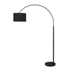 Monarch Specialties 9641 81"H Floor Lamp - Black Metal/Black Shade-This 81"H arc floor lamp features a sleek black metal finish paired with a black shade, effortlessly complementing living rooms, bedrooms, or office spaces with a refined, modern elegance