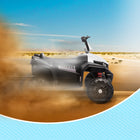 Qaba 12V Battery Powered Quad Kids ATV with Four Wheels Spring Suspension - White-12V battery and dual motors offer 50 minutes of continuous fun 