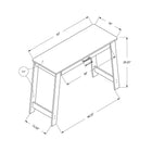 Monarch Specialties 7191 42" Computer Desk - Dark Taupe With A Storage Drawer-Product dimensions: 42 in. L x 18 in. D x 29.25 in. H