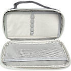 Hilroy Grid Case Zipper Pencil Pouch - Grey-Five-loop pen and pencil holder
