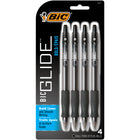 BIC Glide Bold Retractable Ballpoint Pens - 1.6 mm - Black Ink - 4 Pack-One 2 count pack of BIC Glide Bold Black Retractable Ballpoint Pens