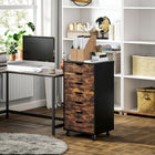 Vinsetto Mobile Letter/A4 Filing Cabinet with Drawers - Rustic Brown-The wheels allow you to move it where you need it
