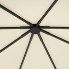 Outsunny 10' L x 10' W Gazebo Replacement Canopy Cover with Drain HolesTop Cover - Cream White-Water drainage holes for rain