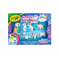 Crayola Scribble Scrubbie Uni-Pets 7-Piece Set-Unicreature scribble Scrubbie pets: (7) scribble Scrubbie uni-pets, (5) washable markers, and (1) scrub brush