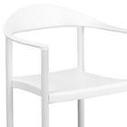 Flash Furniture HERCULES Plastic Cafe Stack Chair - White-Injection Molded Material