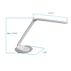 Mount-It! LED Desk Lamp with Wireless Charging - Silver/White-LED Power Consumption: 9W