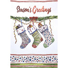 Mill Brook Studio Christmas Greeting Cards/Envelopes - 5-3/8" x 7-3/4" - Season's Greetings: Stocking - 18 Pack-Premium quality greeting cards