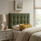 Modway Emily Fabric Upholstered Twin Size Headboard - Foliage-Wood Blend Frame