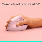 Logitech Lift Vertical Ergonomic Mouse - Rose-57 degrees of sooooothe: Lift s vertical shape helps wrists feel like  ahhh  at work, and promotes a more natural posture in the forearm, for day-long comfort and productivity