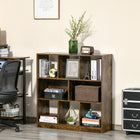 HOMCOM 3-Tier Bookcase for Home Office - Brown-Suitable for the living room, home study, and playroom 