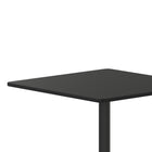 Flash Furniture 36'' Square Laminate Table Top, Black with 30'' x 30'' Table-Height Base (XUBK3636T3030)-Heat, Scratch and Moisture Resistant