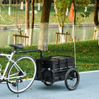 Aosom Bike Cargo Trailer - 88 lb Capacity - Black-A removable and foldable storage box has a volume of 17.2 gallon (65 L)
