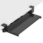 ShoppingAll Desk Clamp Under Desk Keyboard Tray with Adjustable 26.7" W x 12.5" D Slide Out Drawer-Check Desk Compatibility Before Purchase – This keyboard tray requires a flat, unobstructed underside. It is not compatible with desks that have crossbars, curved or beveled edges, or support beams underneath