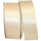 JAM Paper Single Face Satin Ribbon - 2 1/2" W x 50 yd. - Ivory-Colour: Ivory