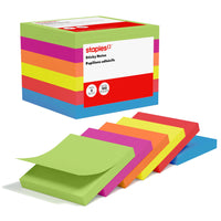 Staples Sticky Notes - 3" x 3" - Summer Breeze Collection - 6 Pack-Ultra sticky adhesive ensures notes stay put