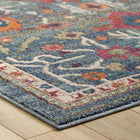 Modway Tribute Every Distressed Vintage Floral Area Rug - 8 ft W x 10 ft L - Multicolored-45% Frise Polypropylene and 55% Polyester