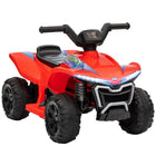 Qaba 6V Battery Powered Kids ATV with Headlights - Red-Safe speed control for children 