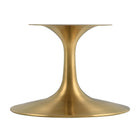 Modway Lippa 36" Round Faux Travertine Coffee Table - Gold Travertine-Assembly Required