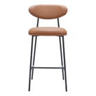 Zuo Rorun Barstool - Brown - Set of 2-Plush and durable faux leather fabric